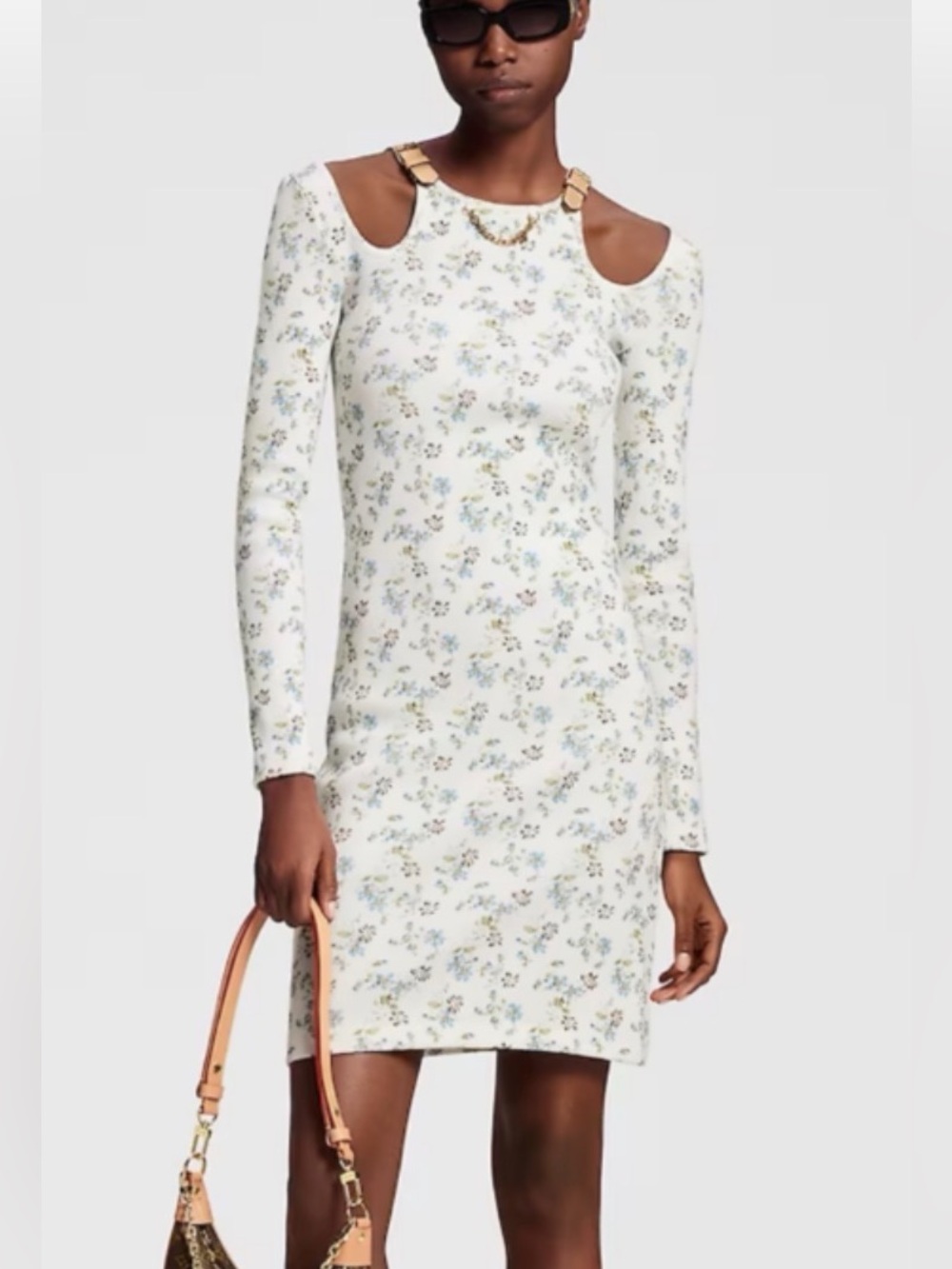 Louis Vuitton Floral Long Sleeve Dress Size M